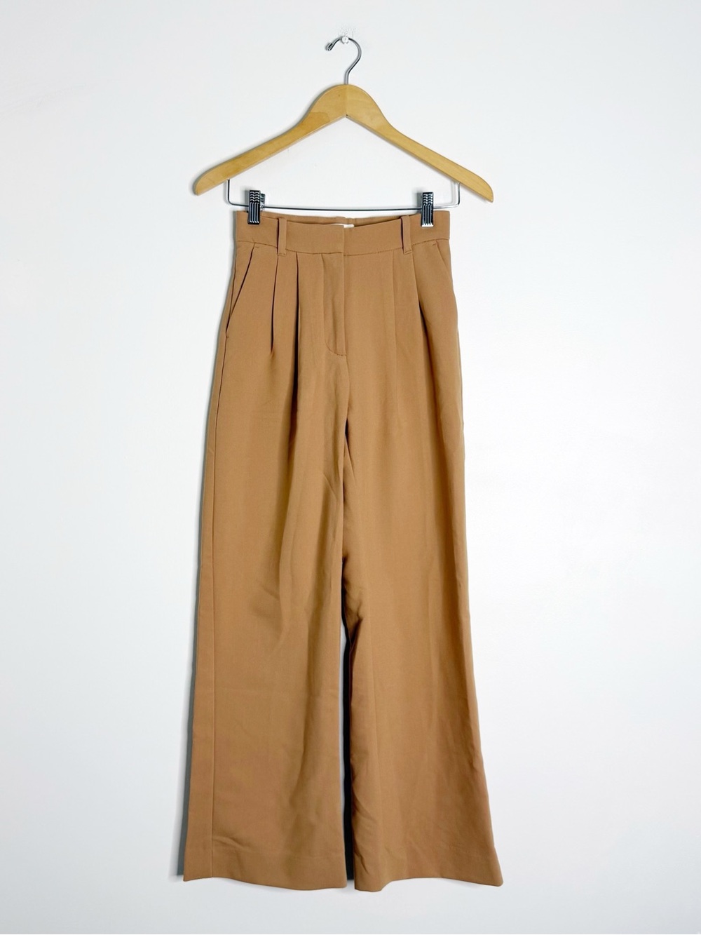 Abercrombie & Fitch Sloan Wide Leg Pants Size 00 Short 24 High Rise Brown
